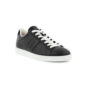 ECCO Womens Black Padded Street Lite Round Toe Leather Sneakers Shoes 7-7.5